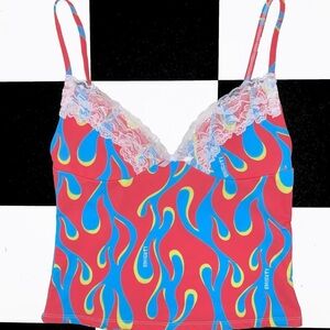 Omighty flame print cami